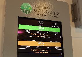 Information display for Hita Hikosan Line BRT and Hikoboshi Line